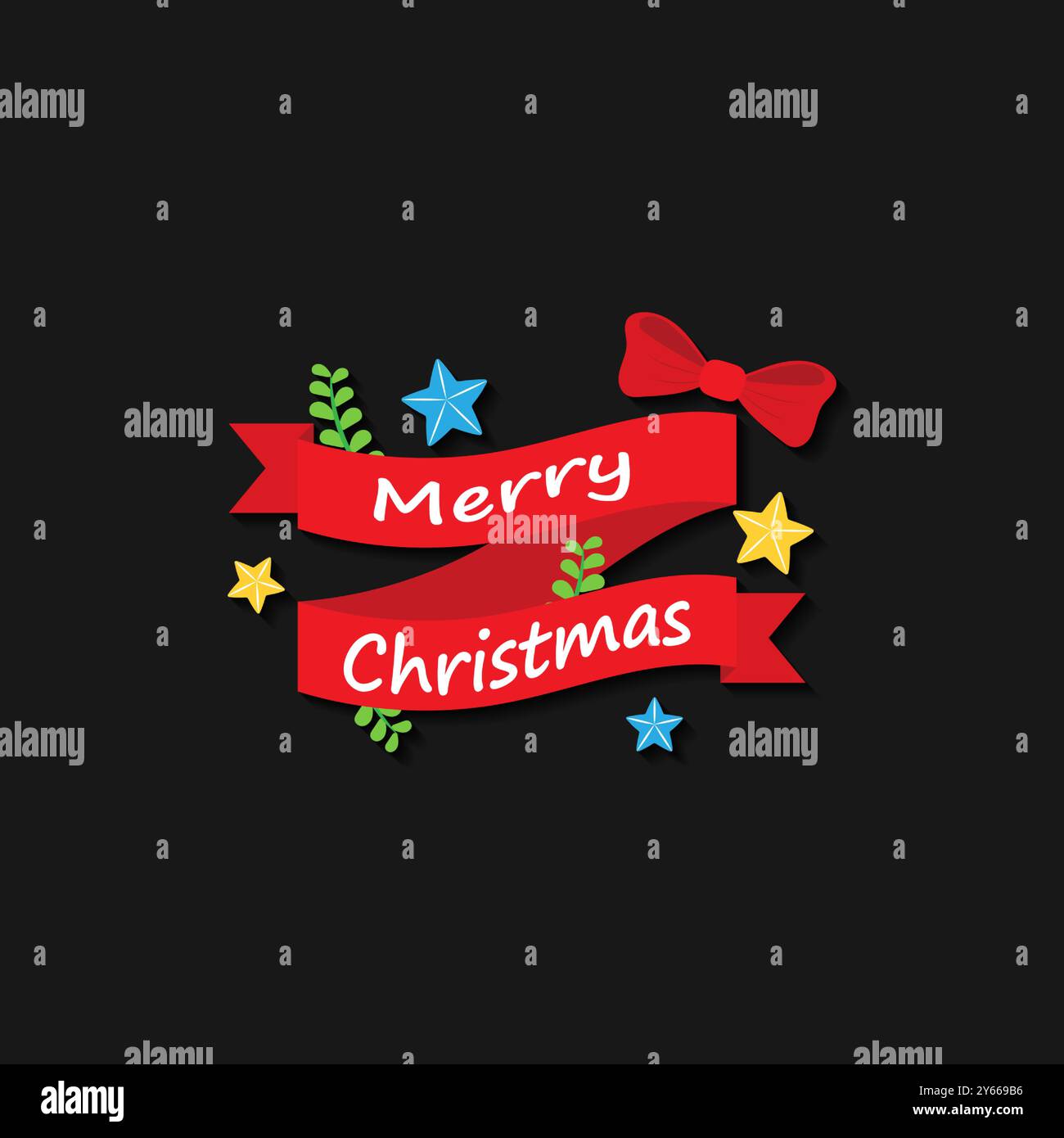 „Merry Christmas“-Aufkleber Stock Vektor