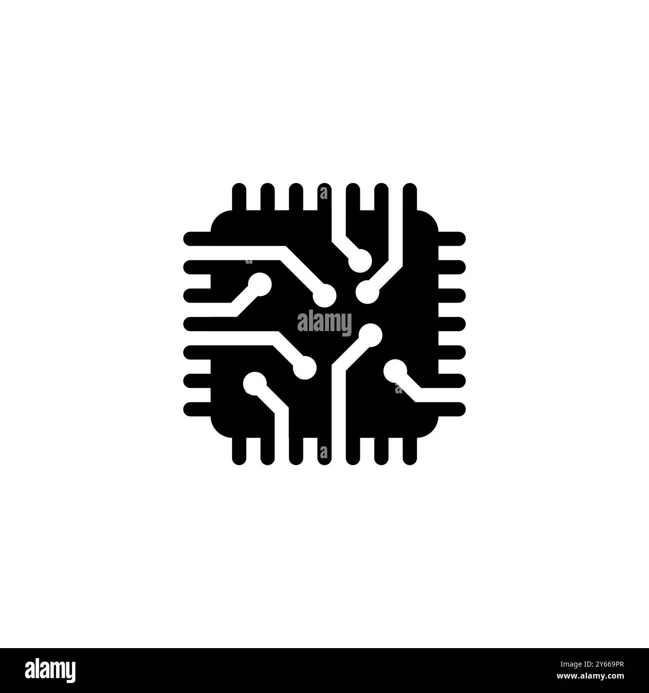 Symbol für Hochleistungsprozessoren für modernste Technologie Stock Vektor