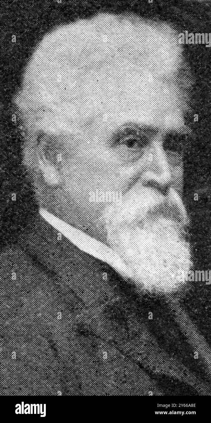 Großer Mann der Wissenschaft, Sir Hiram Stevens Maxim. Interessiert an der Luftfahrt. 17. April 1909 Stockfoto