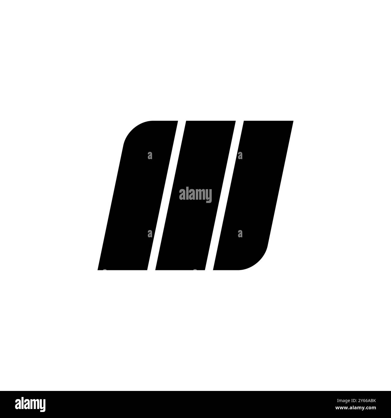 Innovatives Logo mit drei Streifen für Finanz- und Investmentgesellschaften Stock Vektor