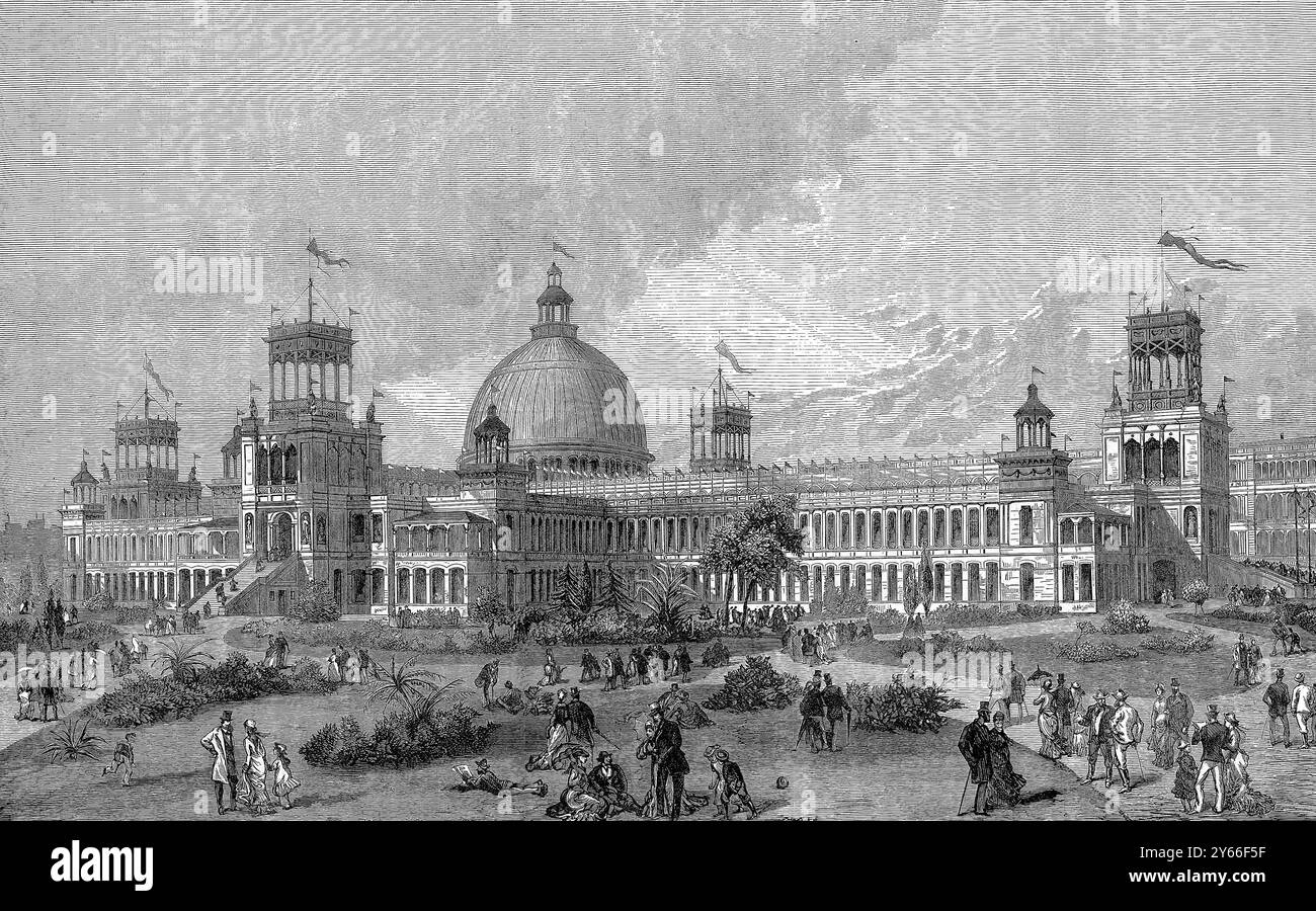 Das internationale Ausstellungsgebäude, Sydney, New South Wales Australien 28. Juni 1879 Stockfoto