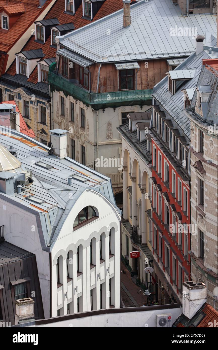 Miniaturstraße in Riga, Lettland Stockfoto