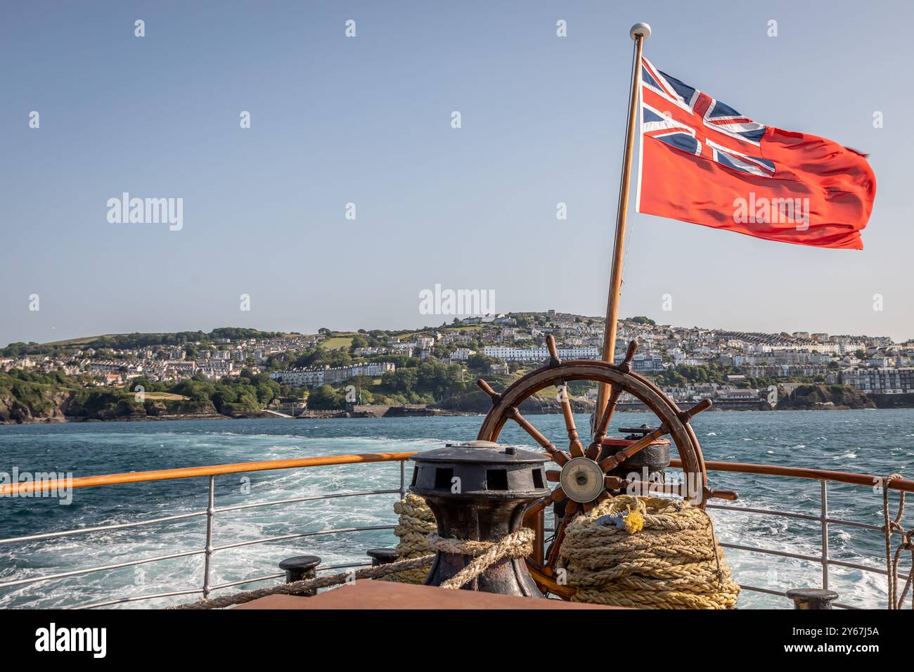 Das Heck des Raddampfers „Waverley“, Bristol Channel, Großbritannien Stockfoto