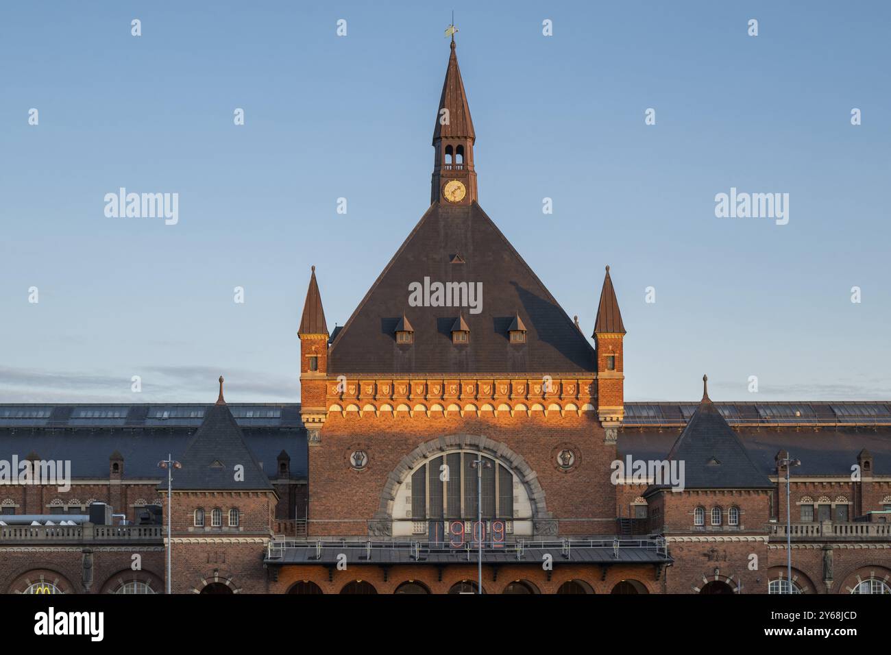 Kopenhagener Hauptbahnhof, Kobenhavns Hovedbanegard, entworfen vom Architekten Heinrich Wenck, Kopenhagen, Dänemark, Europa Stockfoto