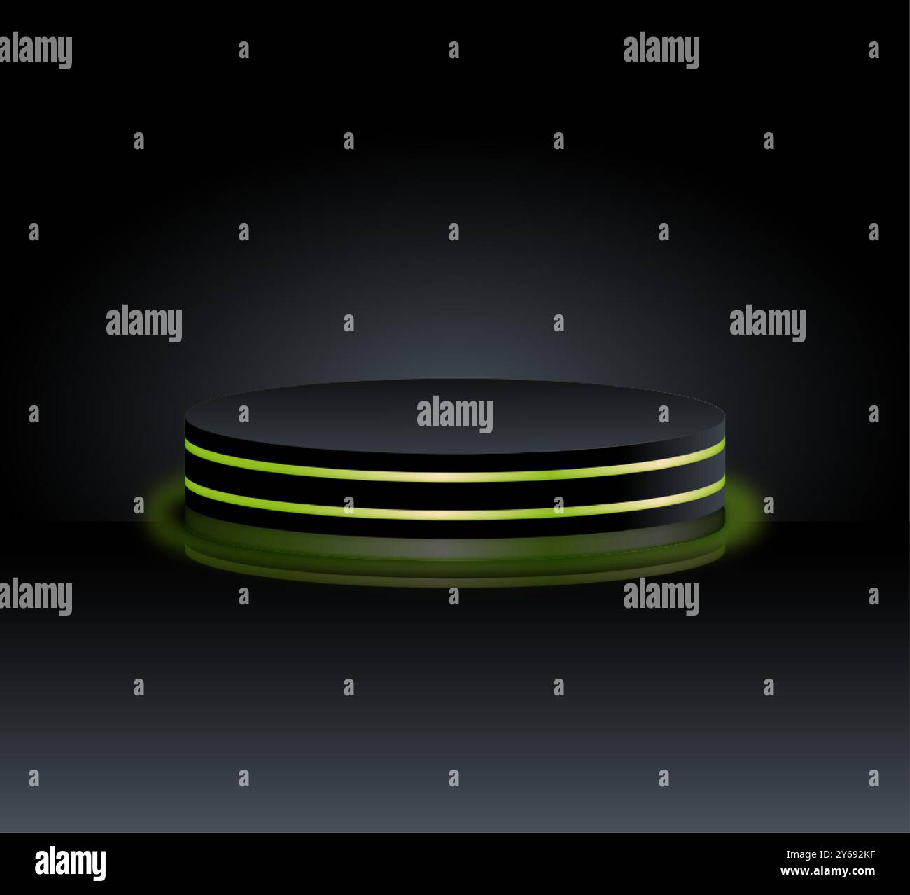 Dunkles Podium mit schwarzem Hintergrund Stock Vektor