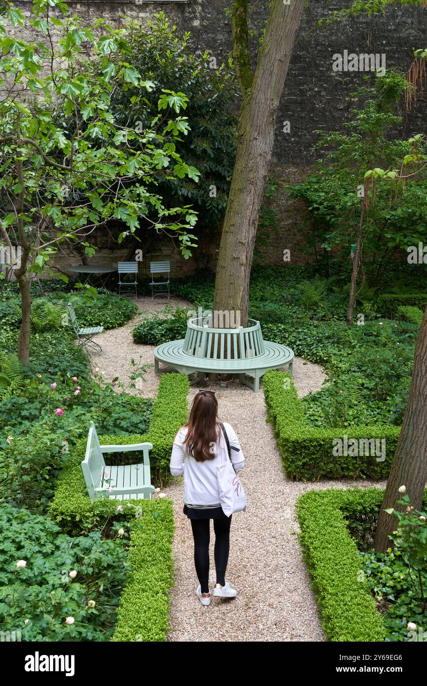 Garten, Eugène Delacroix Museum, Paris, Frankreich. Stockfoto