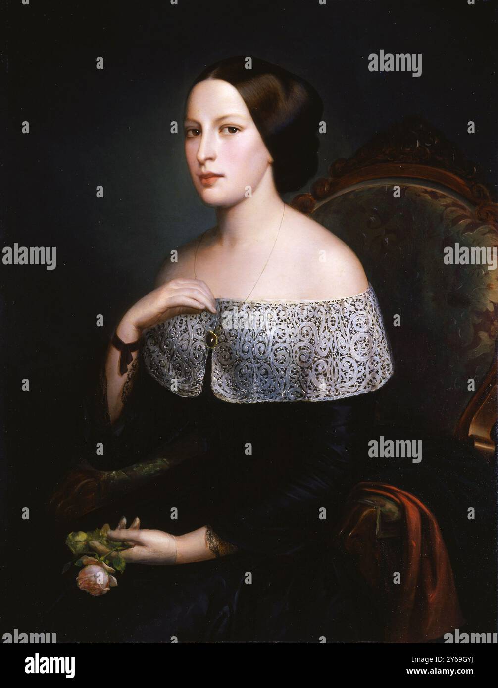 Angela Fassetta. Museum: Ca' Pesaro Galleria Internazionale d'Arte Moderna, Venedig. Verfasser: Felice Schiavoni. Stockfoto