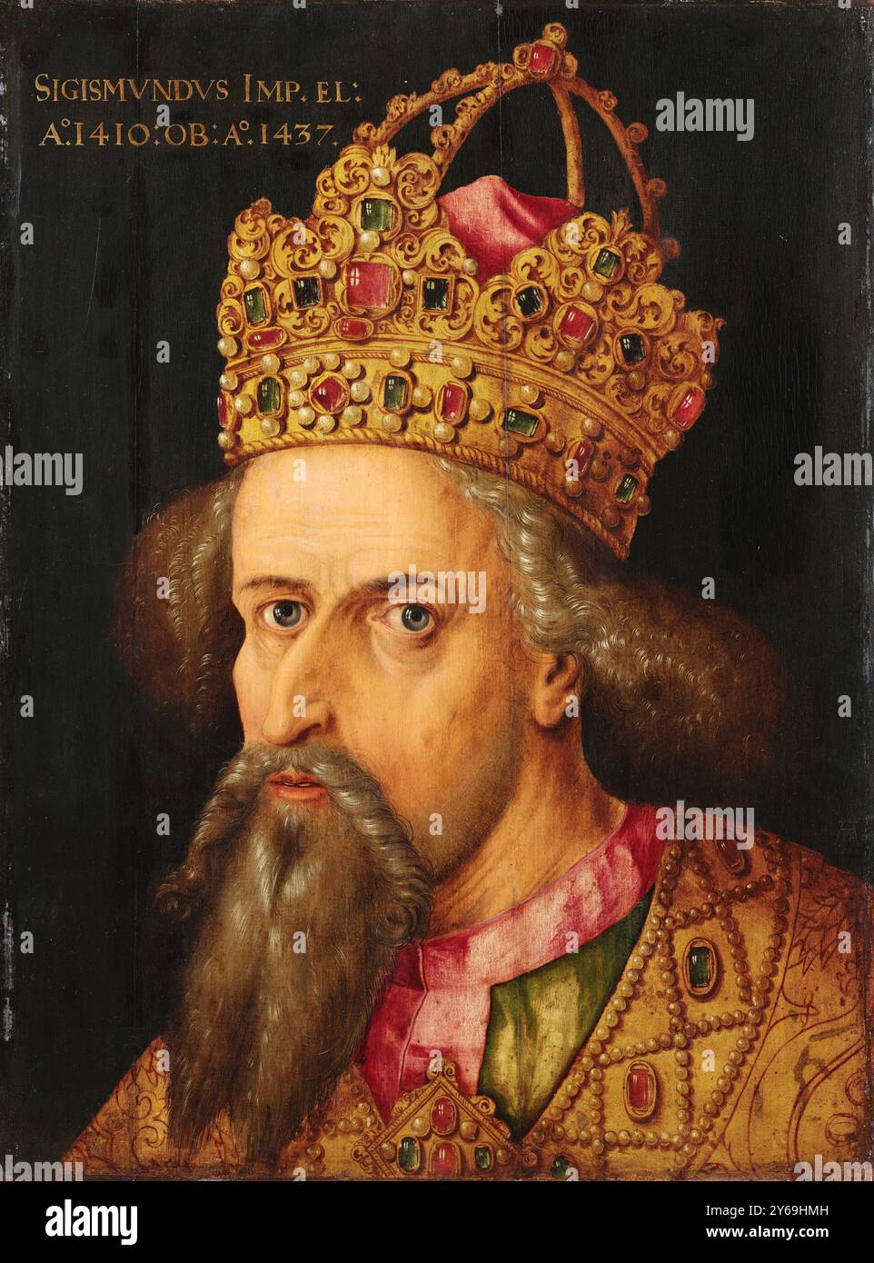 Porträt Kaiser Sigismund (1369-1437). MUSEUM: DEUTSCHES HISTORISCHES MUSEUM. Autor: Albrecht Dürer. Stockfoto