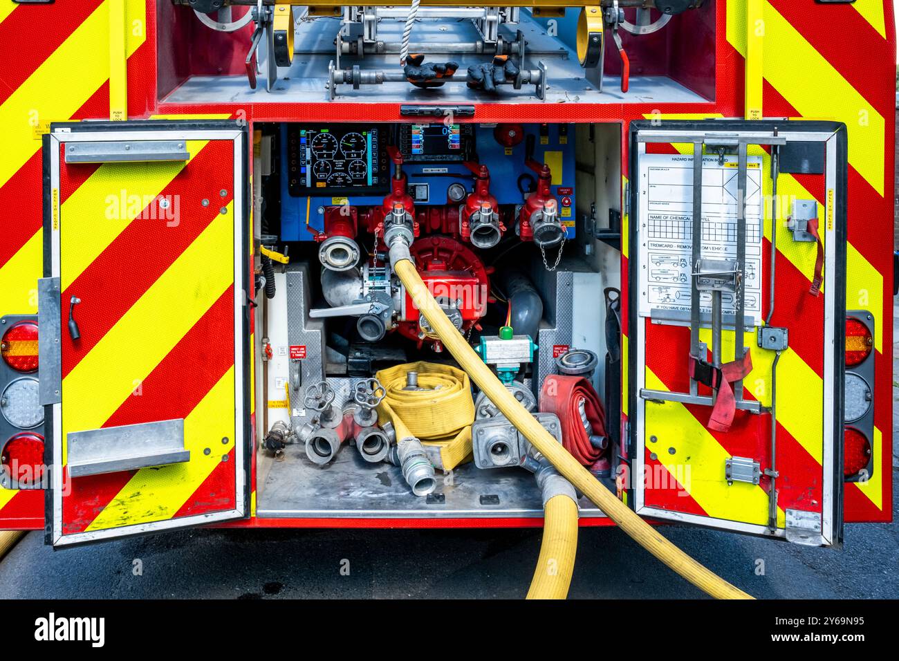 Ein funktionierendes Feuerwehrfahrzeug, Lewes, East Sussex, Großbritannien Stockfoto