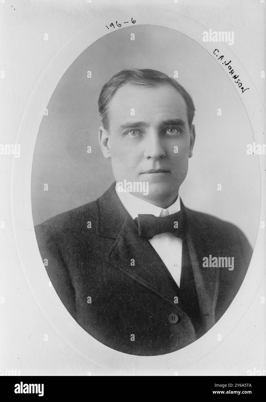C.A. Johnson, Cameo-Porträt, Glasnegative, 1 negativ: Glas; 5 x 7 Zoll Oder kleiner. Stockfoto