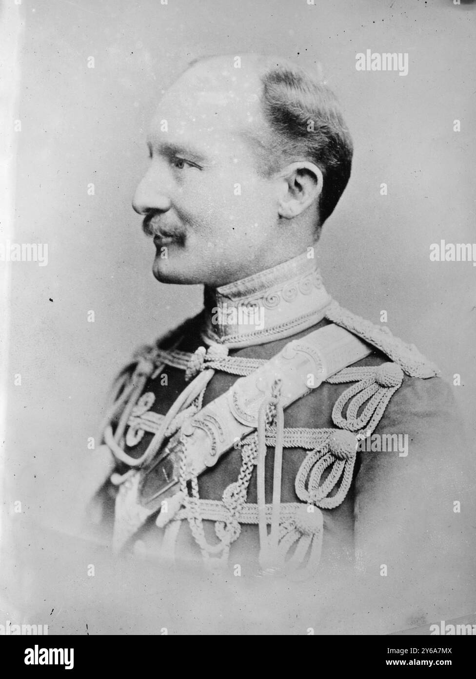 Gen. R.S.S. Baden-Powell, Foto zeigt Robert Stephenson Smyth Baden-Powell (1857-1941), Gründer der Pfadfinderbewegung., Glasnegative, 1 negativ: Glas; 5 x 7 Zoll Oder kleiner. Stockfoto