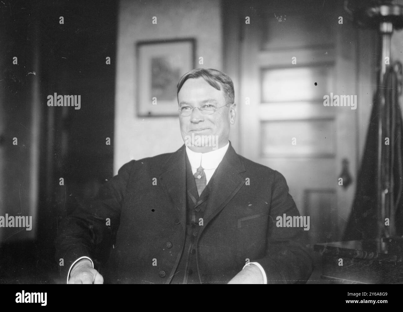 Hiram Johnson, Glasnegative, 1 negativ: Glas; 5 x 7 Zoll Oder kleiner. Stockfoto