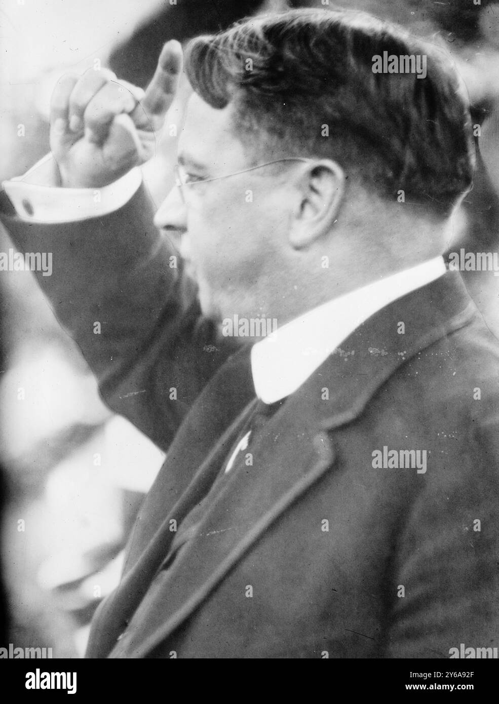 Hiram Johnson, Glasnegative, 1 negativ: Glas; 5 x 7 Zoll Oder kleiner. Stockfoto