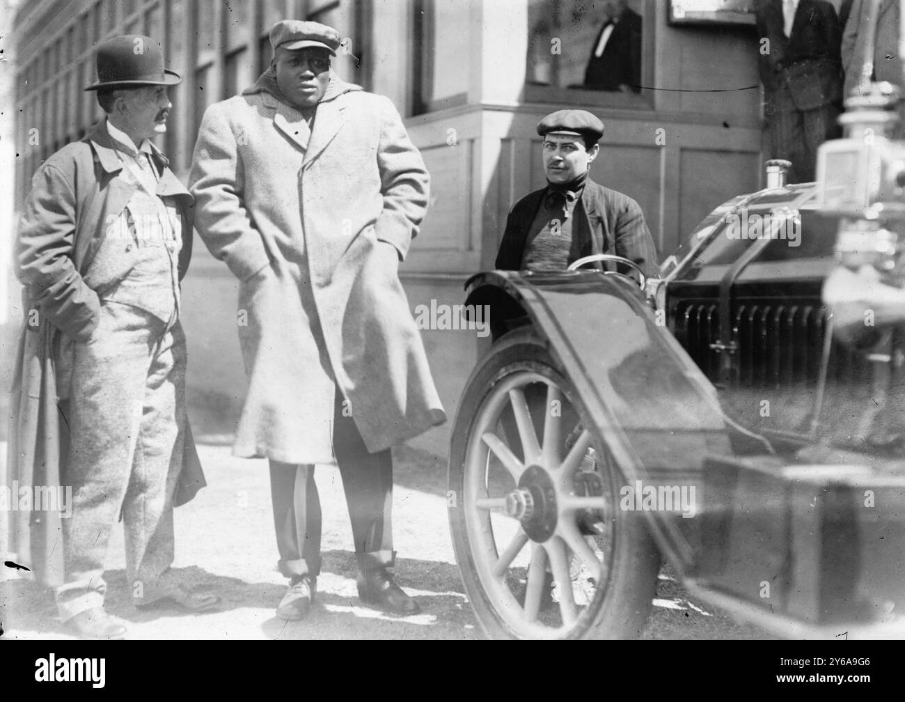 Jack Johnson & Little, Box, Glasnegative, 1 negativ: Glas; 5 x 7 Zoll Oder kleiner. Stockfoto