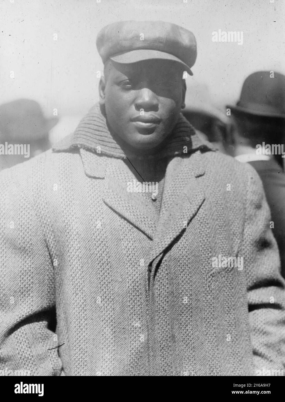 Jack Johnson, Boxing, Glasnegative, 1 negativ: Glas; 5 x 7 Zoll Oder kleiner. Stockfoto