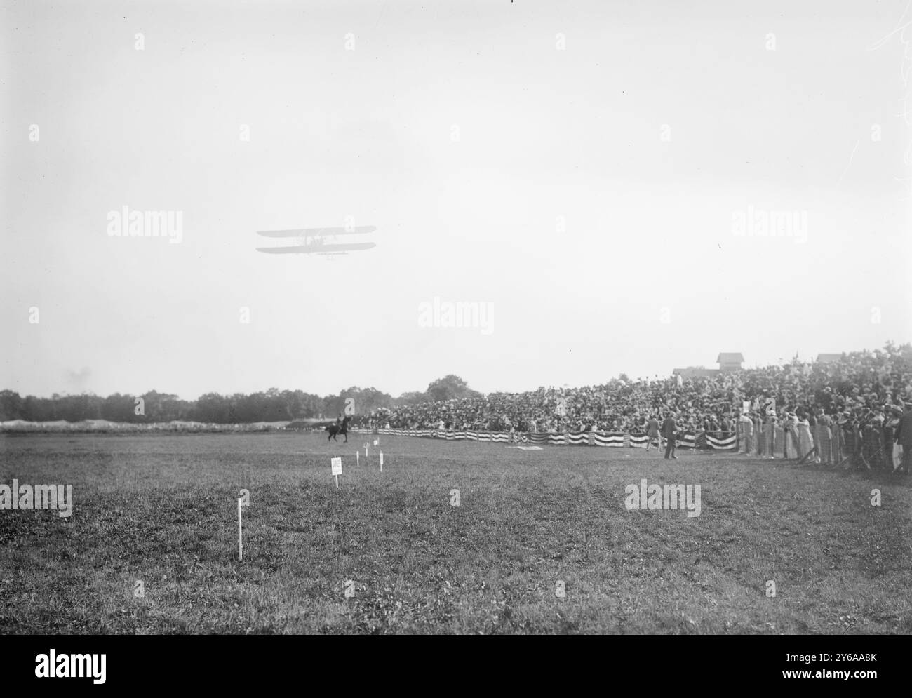 Hoxsey Fliegen, Flugzeuge, Glasnegative, 1 negativ: Glas; 5 x 7 Zoll Oder kleiner. Stockfoto