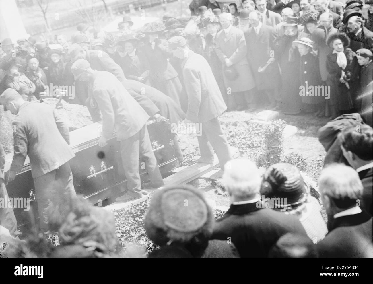 Begräbnis von T. Johnson, N.Y., Glasnegative, 1 negativ: Glas; 5 x 7 Zoll Oder kleiner. Stockfoto