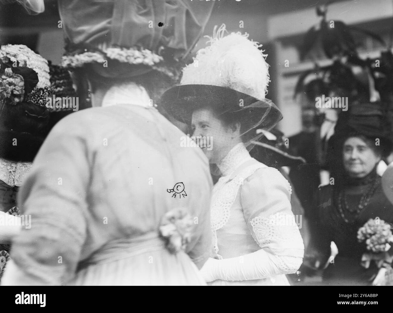 Helen Gould, Foto zeigt Helen Miller Gould (1868-1938) bei ihrer Hochzeit mit Finley Johnson Shepard, 22. Januar 1913, 23. Januar 1913, Glasnegative, 1 negativ: Glas; 5 x 7 Zoll Oder kleiner. Stockfoto