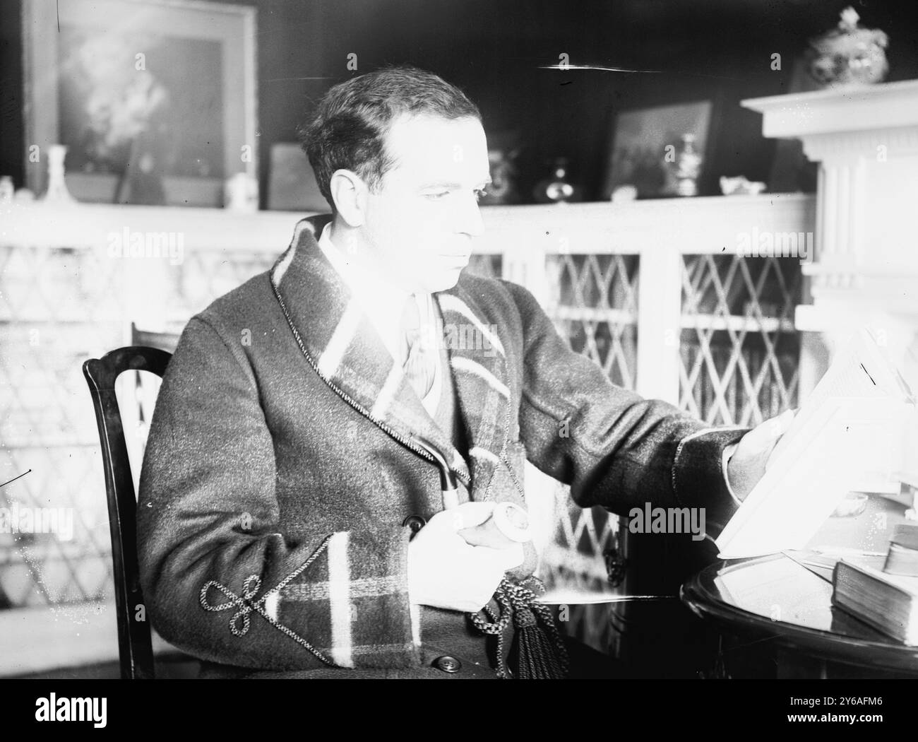 Owen Johnson, Foto zeigt Schriftsteller Owen McMahon Johnson (1878-1952)., zwischen ca. 1910 und ca. 1915, Glasnegative, 1 negativ: Glas; 5 x 7 Zoll Oder kleiner. Stockfoto