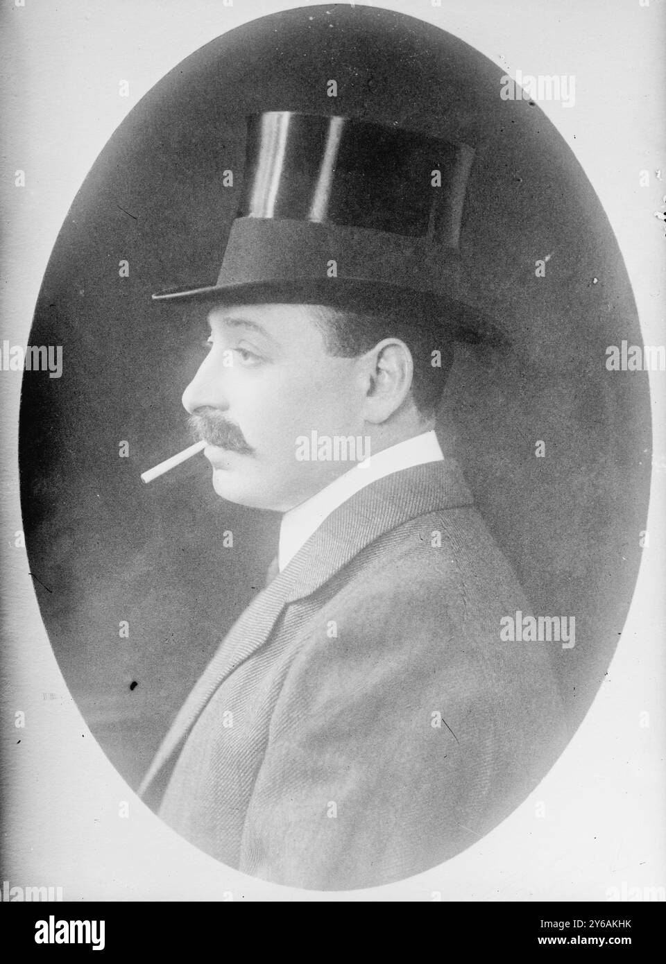 J.B. Joel, Foto zeigt Jack Barnato Joel (1862-1940), ehemals Isaac Joel, ein südafrikanischer Bergbaumagnat und Rennpferdebesitzer und -Züchter., 14. September 1913, Glasnegative, 1 negativ: Glas; 5 x 7 cm. Oder kleiner. Stockfoto