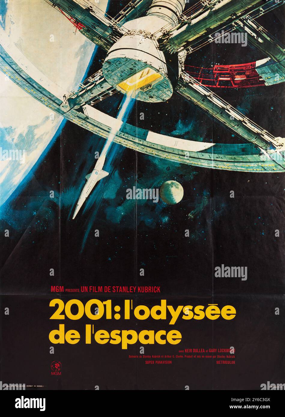 Filmposter 2001: A Space Odyssey von Stanley Kubrick. Museum: PRIVATE SAMMLUNG. Autor: Robert McCall. Stockfoto