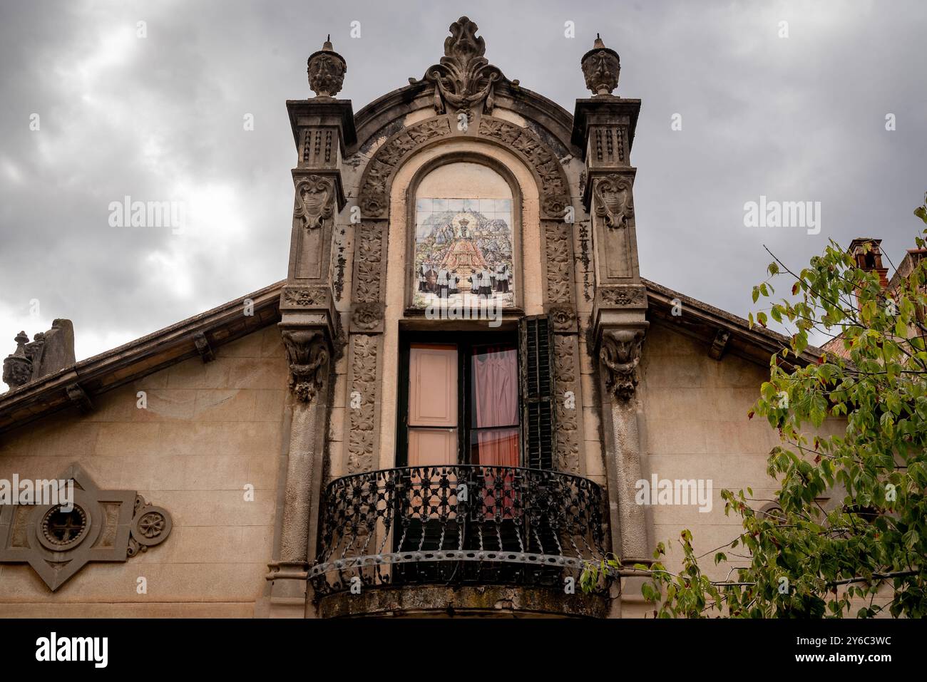Haus im katalanischen Stil der Moderne in La Garriga, Katalonien, Spanien. Stockfoto