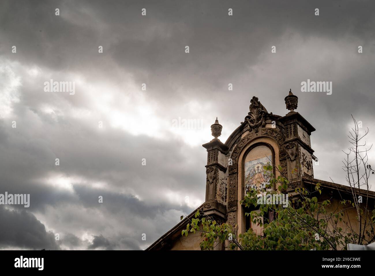 Haus im katalanischen Stil der Moderne in La Garriga, Katalonien, Spanien. Stockfoto