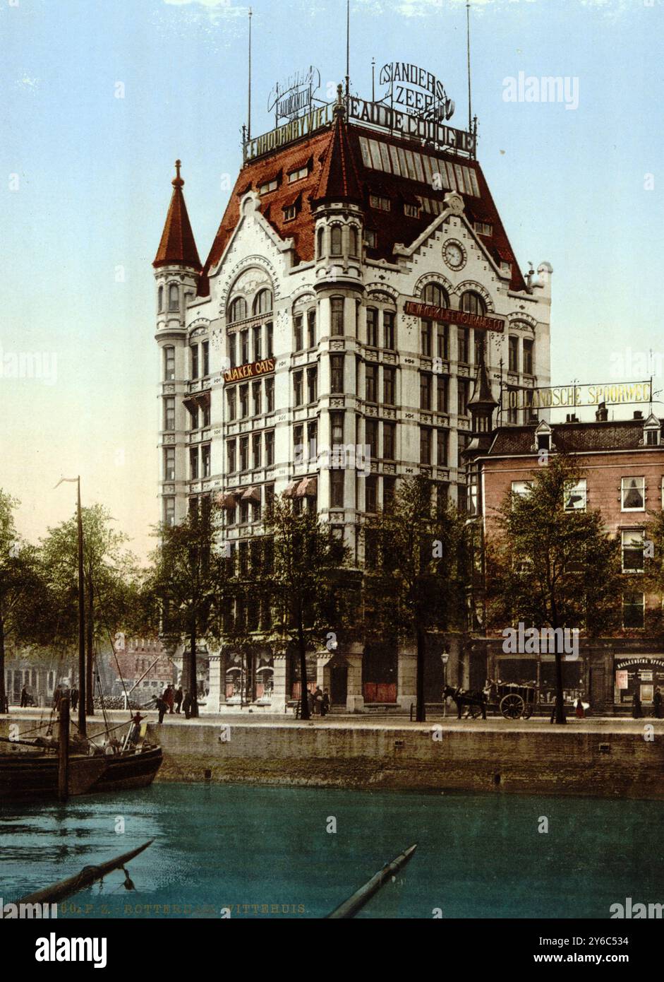 Whitehouse Bürogebäude, das Weiße Haus von 1898 war bei seiner Fertigstellung das höchste Bürogebäude Europas, Rotterdam, Holland, um 1895, Historisch Stockfoto