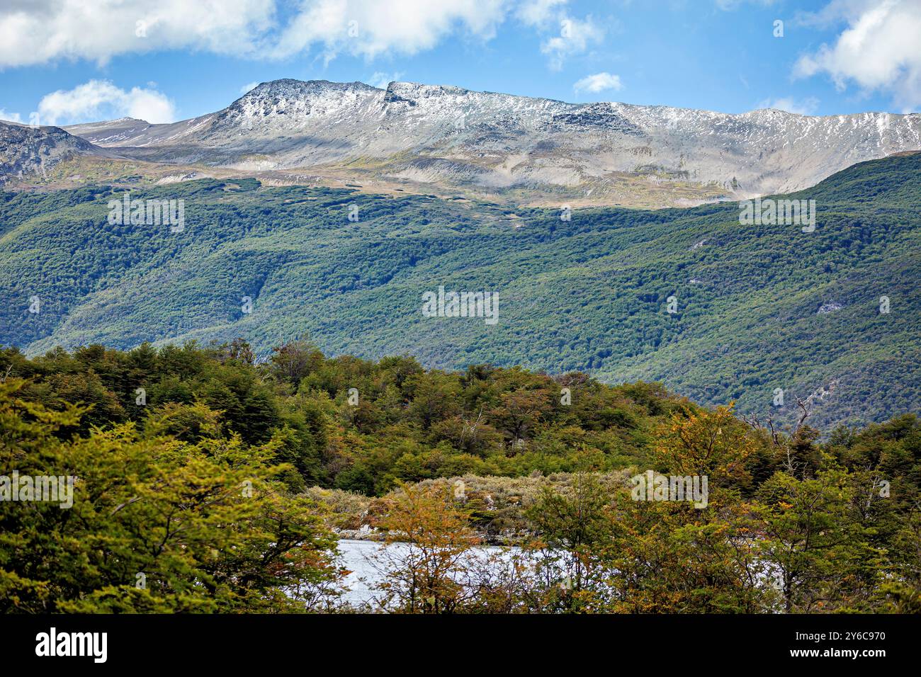 Die Landschaft Patagoniens bei Ushuaia Stockfoto