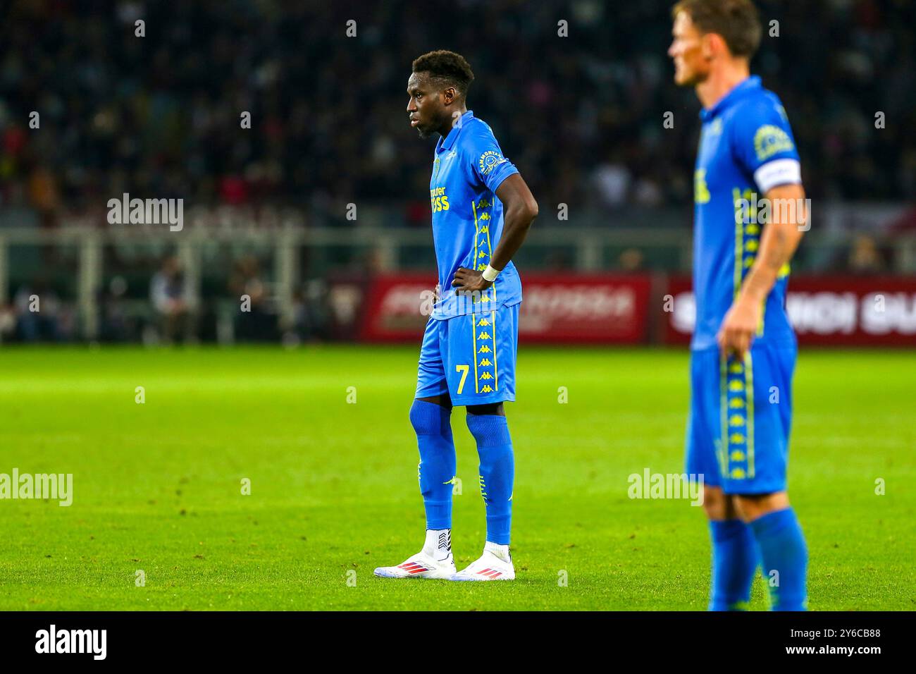 Junior Sambia von Empoli FC während des Coppa Italia Spiels zwischen dem FC Turin und dem FC Empoli im Olympischen Stadion Grande Torino am 24. September 2024 in Tur Stockfoto