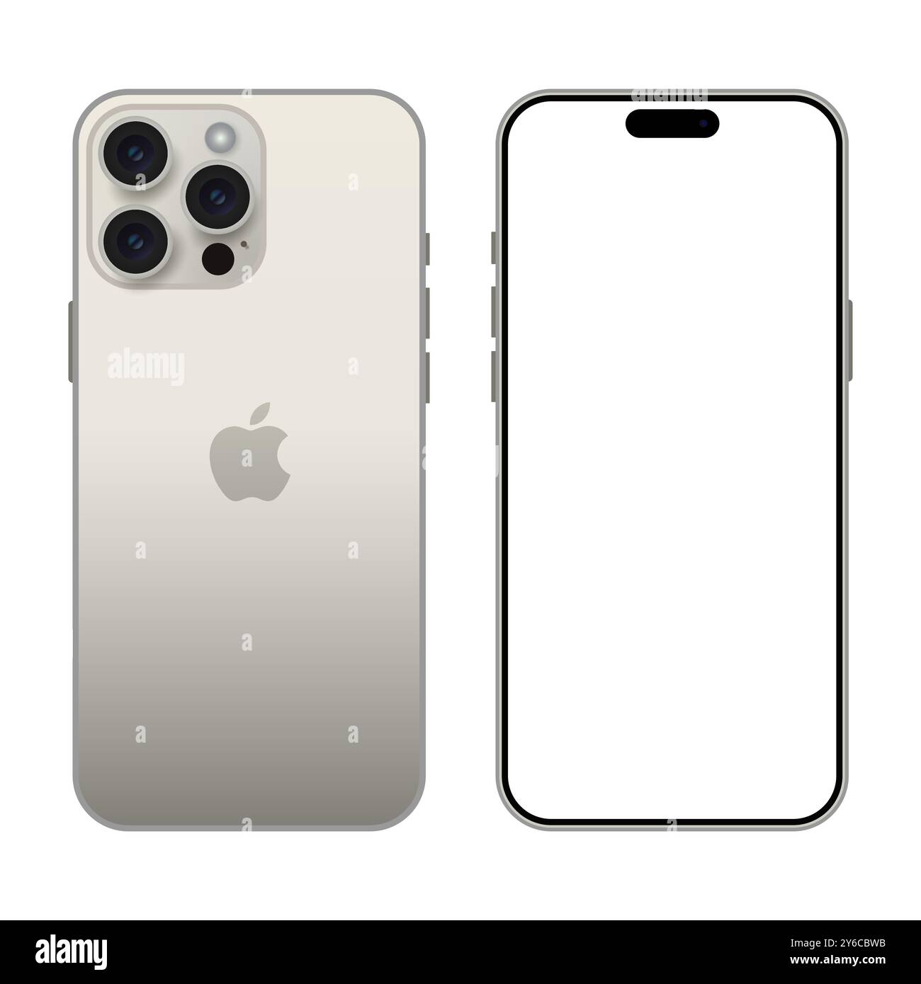 Apple iPhone 16 Pro Natural Titan Stock Vektor