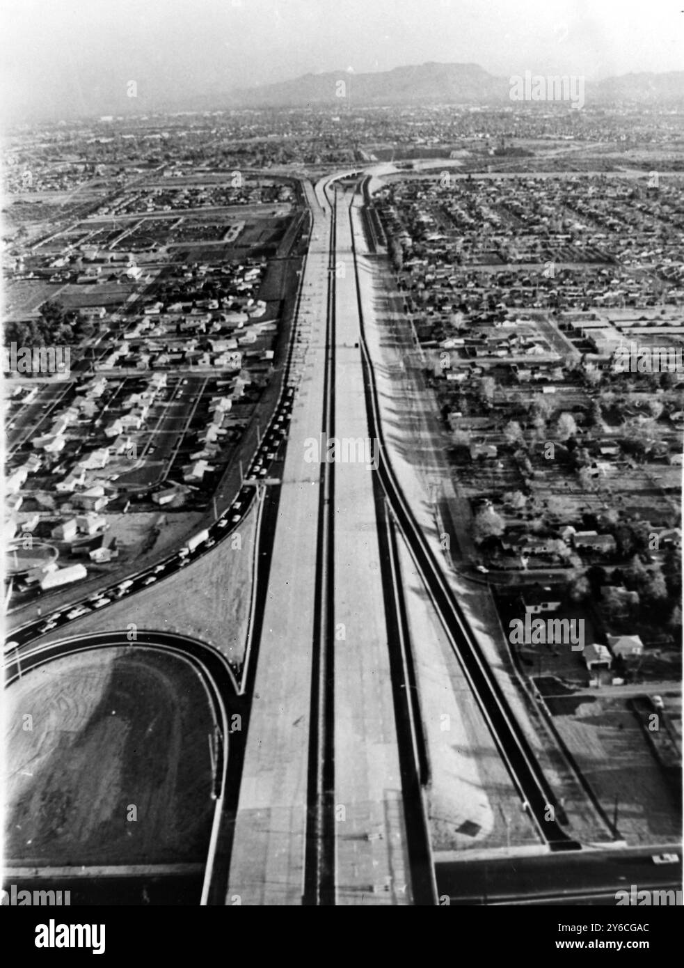 GOLDEN STATE FREEWAY IN LOS ANGELES; 13. DEZEMBER 1963 Stockfoto