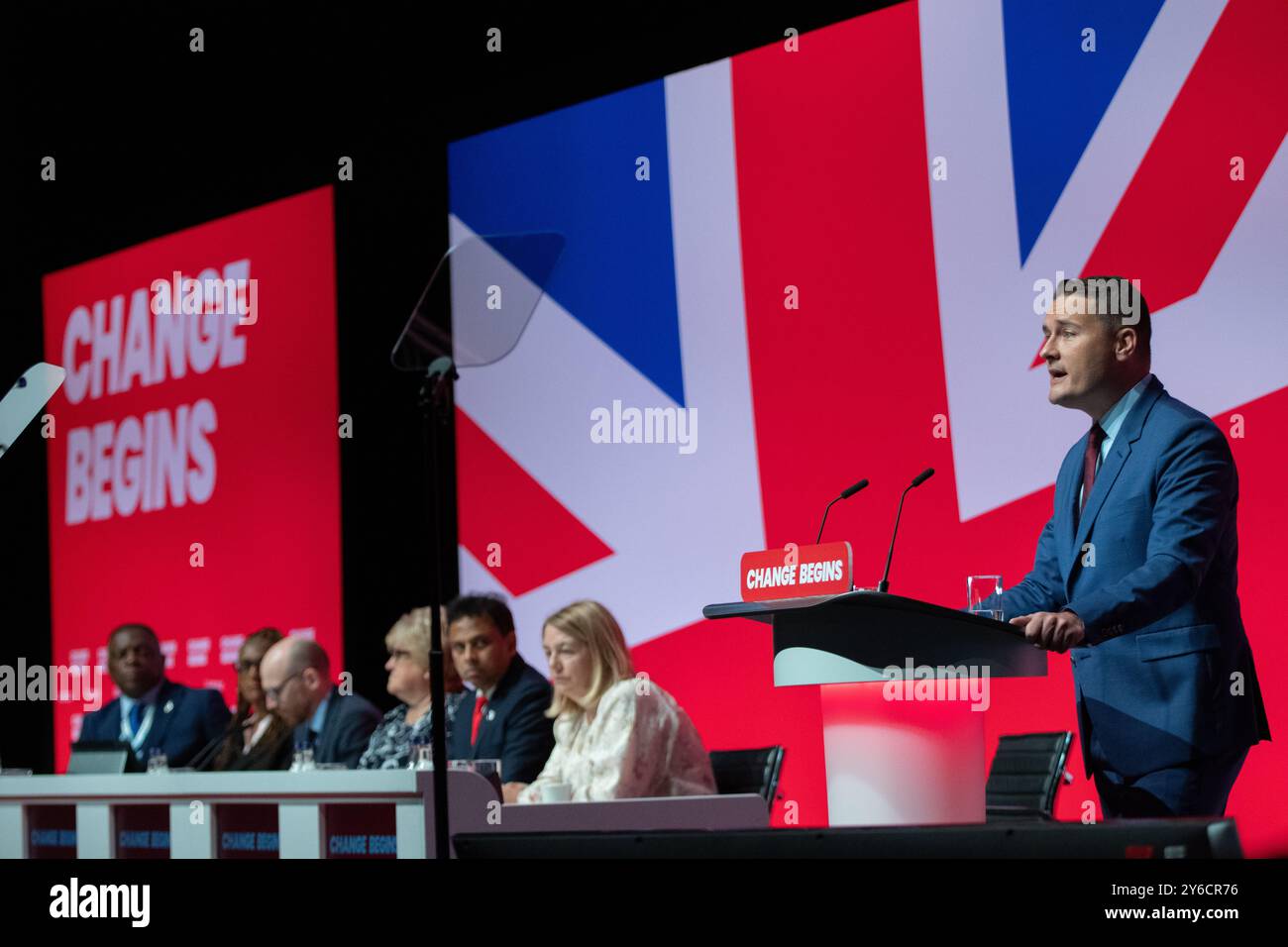 Liverpool, Großbritannien. September 2024. Wes Streeting Secretary of State for Health and Social Care und Mitglied des Parlaments (MP) für Ilford North, Liverpool Labour Conference 2024. Bild: Garyroberts/worldwidefeatures.com Credit: GaryRobertsphotography/Alamy Live News Stockfoto