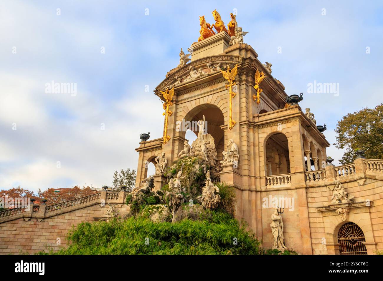 Cascada monumentaler Brunnen im Ciutadella Park in Barcelona, Spanien Stockfoto