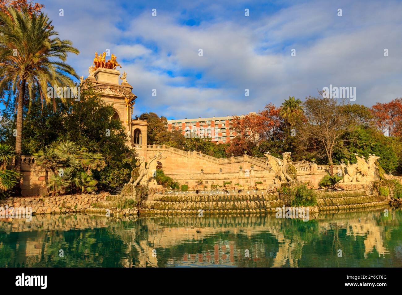 Cascada monumentaler Brunnen im Ciutadella Park in Barcelona, Spanien Stockfoto