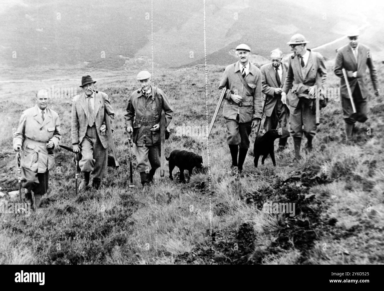 MOORFOOT HILLS ZU BEGINN DER AUERHUHN-SCHIESSEREI ; 13. AUGUST 1963 Stockfoto