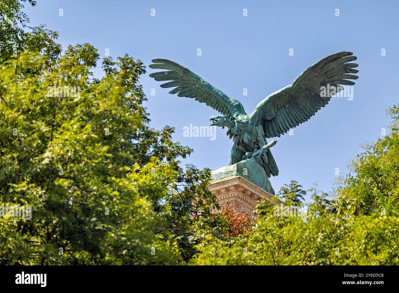 Der Adler des Königlichen Palastes von Budapest Stockfoto