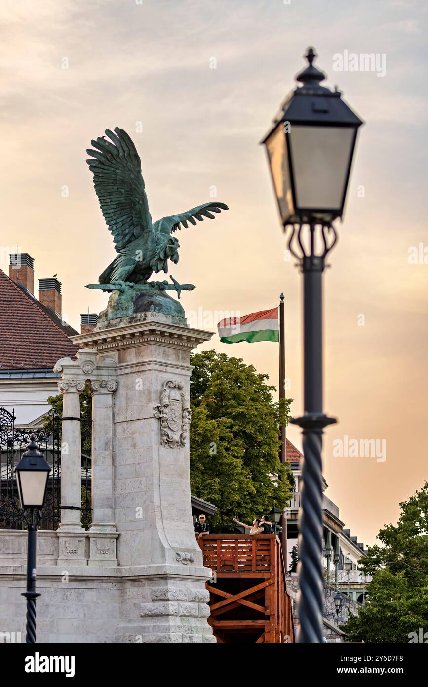 Der Adler des Königlichen Palastes von Budapest Stockfoto