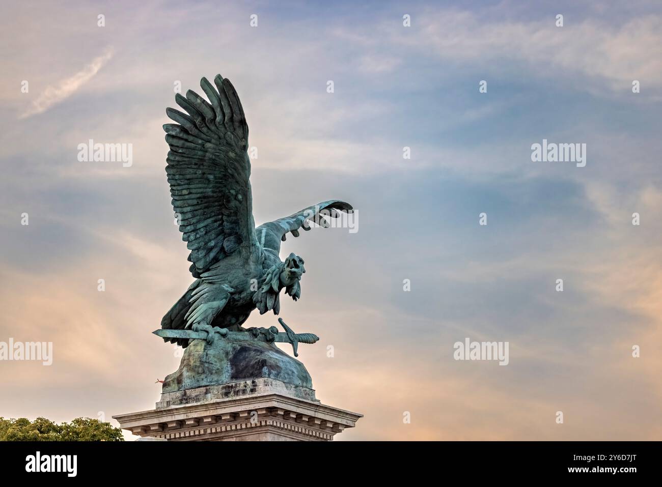 Der Adler des Königlichen Palastes von Budapest Stockfoto