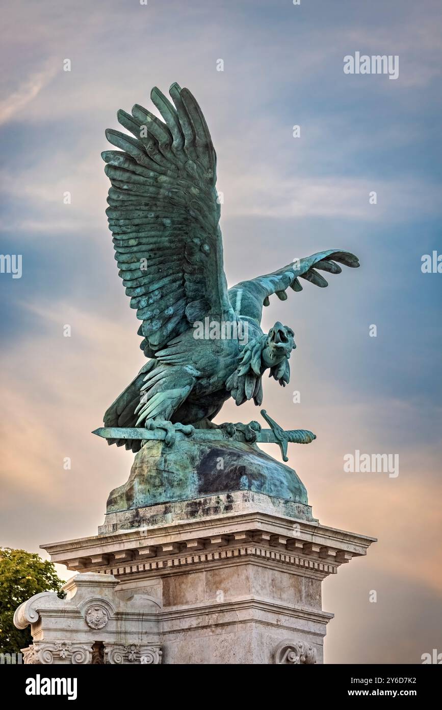 Der Adler des Königlichen Palastes von Budapest Stockfoto