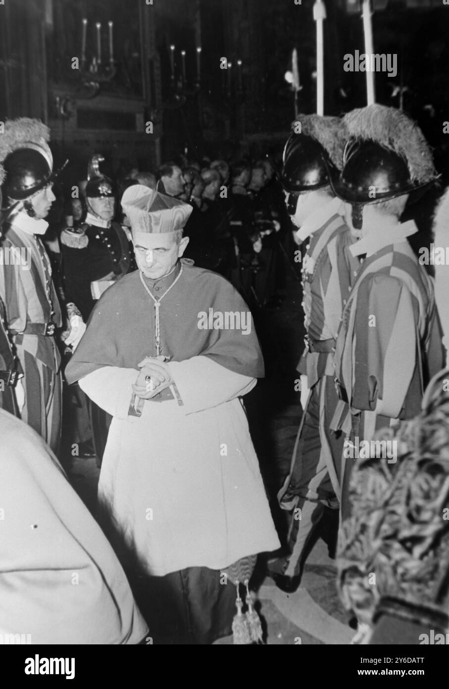 KARDINAL GIOVANNI MONTINI IN VATIKANSTADT, ROM, ITALIEN; 20. JUNI 1963 Stockfoto