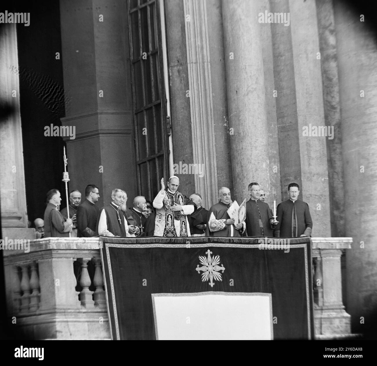 DER NEUE PAPST IST KARDINAL GIOVANNI BATTISTA MONTINI IN ROM, ITALIEN; 21. JUNI 1963 Stockfoto