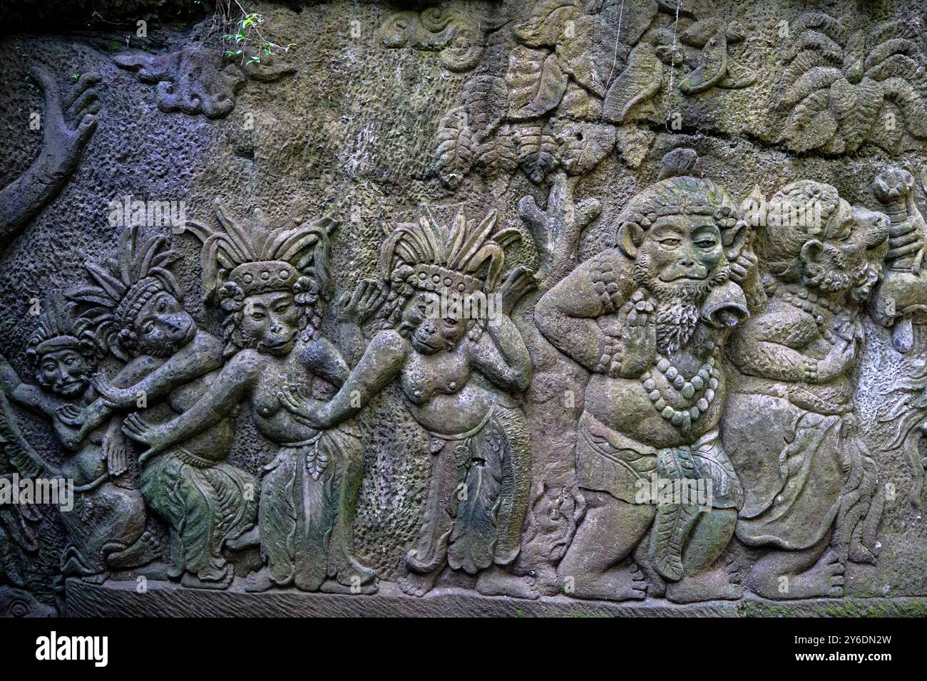 Indonesien, Bali, Ubud Stadt, Affenwald, Makaken Stockfoto