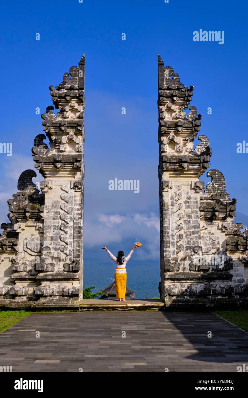 Indonesien, Bali, Amlapura, Pura Lempuyang Tempel, Tempel der sozialen Netzwerke Stockfoto