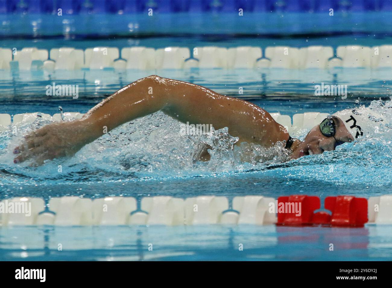 Anastasia PAGONIS (S11) aus den USA in der Para Schwimmen Women's 400m Freestyle - S11 Heats in der La Défense Arena, Paris, Frankreich bei den Paralympischen Spielen 2024. Stockfoto