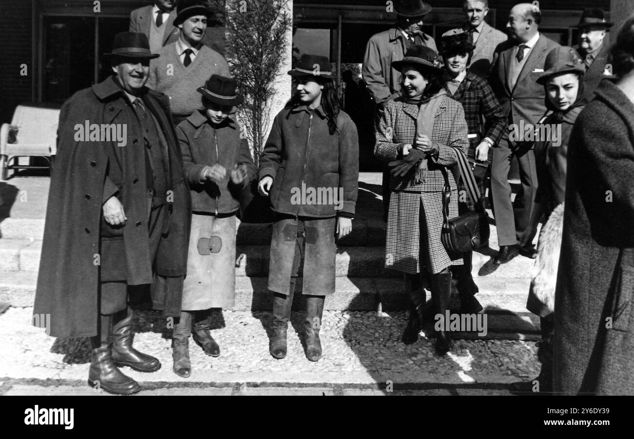 FAMILIENJAGD FRANCISCO FRANCO IN MADRID / ; 21. FEBRUAR 1963 Stockfoto