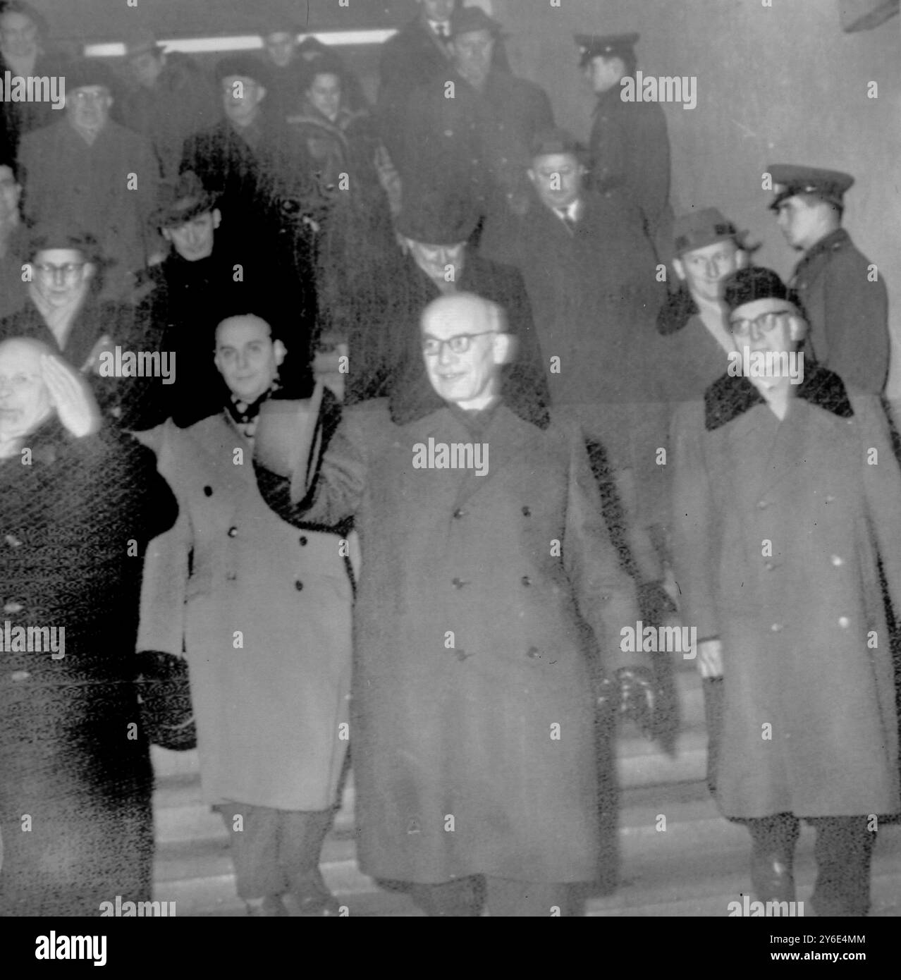 POLNISCHE KOMMUNISTISCHE DELEGIERTE MIT WLADYSLAW GOMULKA IN DER DDR MIT WALTER ULBRICHT / ; 14. JANUAR 1963 Stockfoto