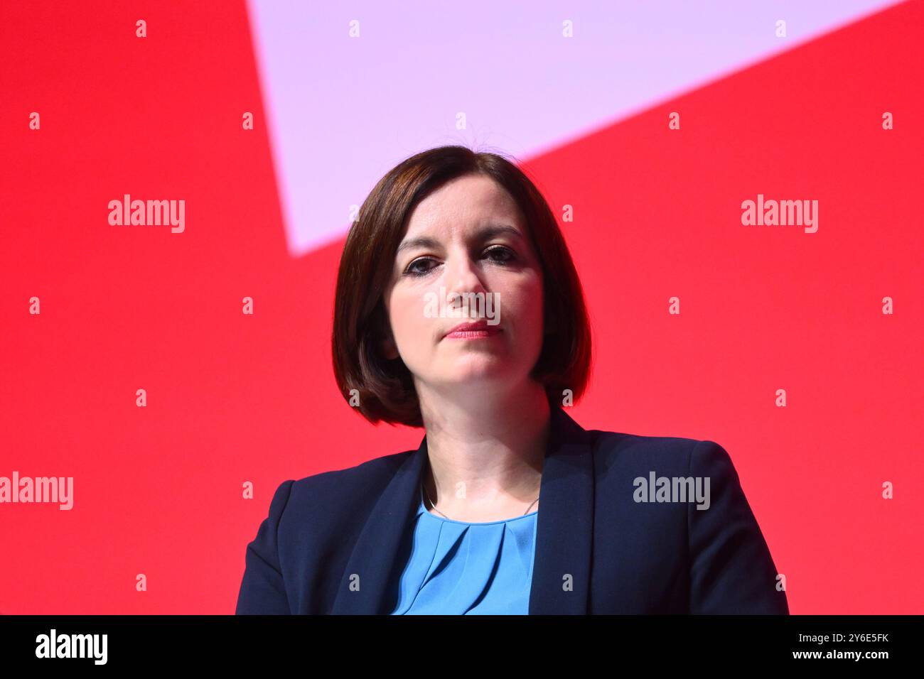 Liverpool, Großbritannien. 25. September 2024. Der Minister für Bildung Bridget Phillipson sprach auf der Labour Party-Konferenz in Liverpool. Das Foto sollte lauten: Matt Crossick/Empics/Alamy Live News Stockfoto