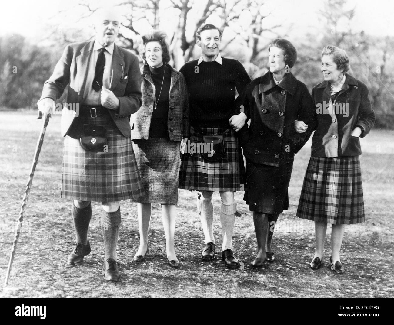 PRINZESSIN ALEXANDRA UND ANGUS JAMES BRUCE OGILVY IN SCHOTTLAND; 23. DEZEMBER 1962 Stockfoto