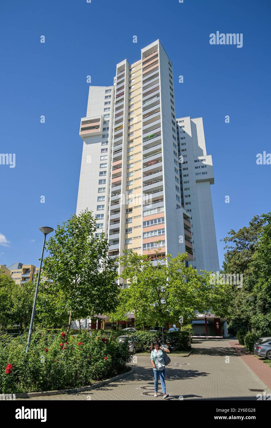Wohnhochhaus Ideal, Fritz-Erler-Allee 120, Gropiusstadt, Neukölln, Berlin, Deutschland Stockfoto